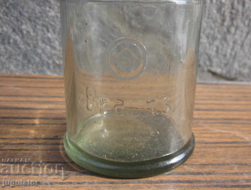 Delivery of antique German medical glass bottle DRP Brauns