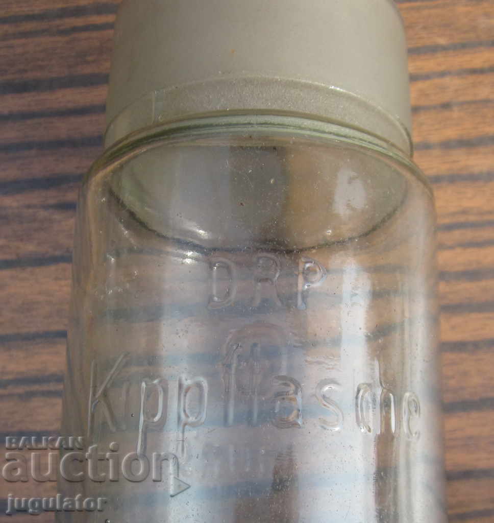 antique German medical glass bottle DRP Brauns - 5