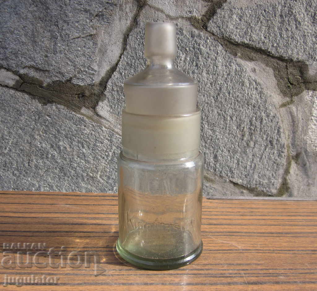 antique German medical glass bottle DRP Brauns