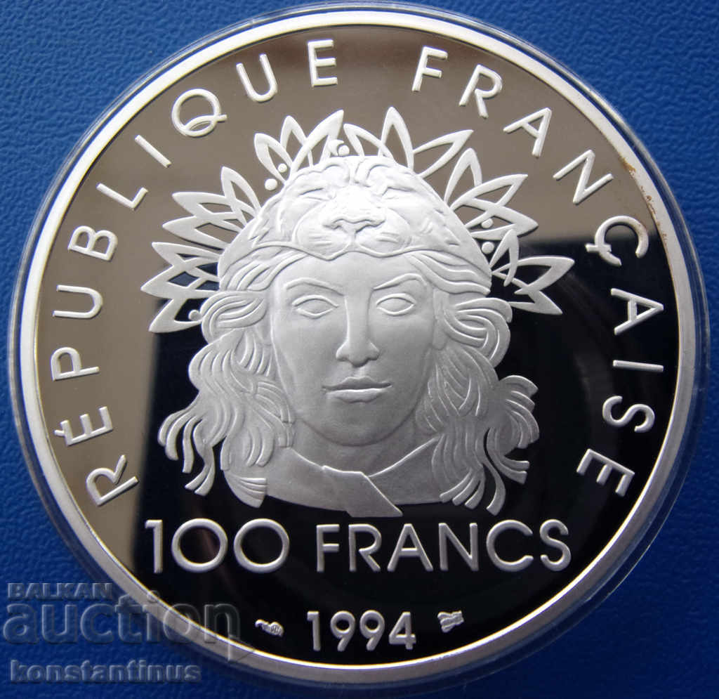 Франция  100  Франка 1994  1Oz.  PROOF  UNC  Rare с цена € 51.13 | 100.00 лв.