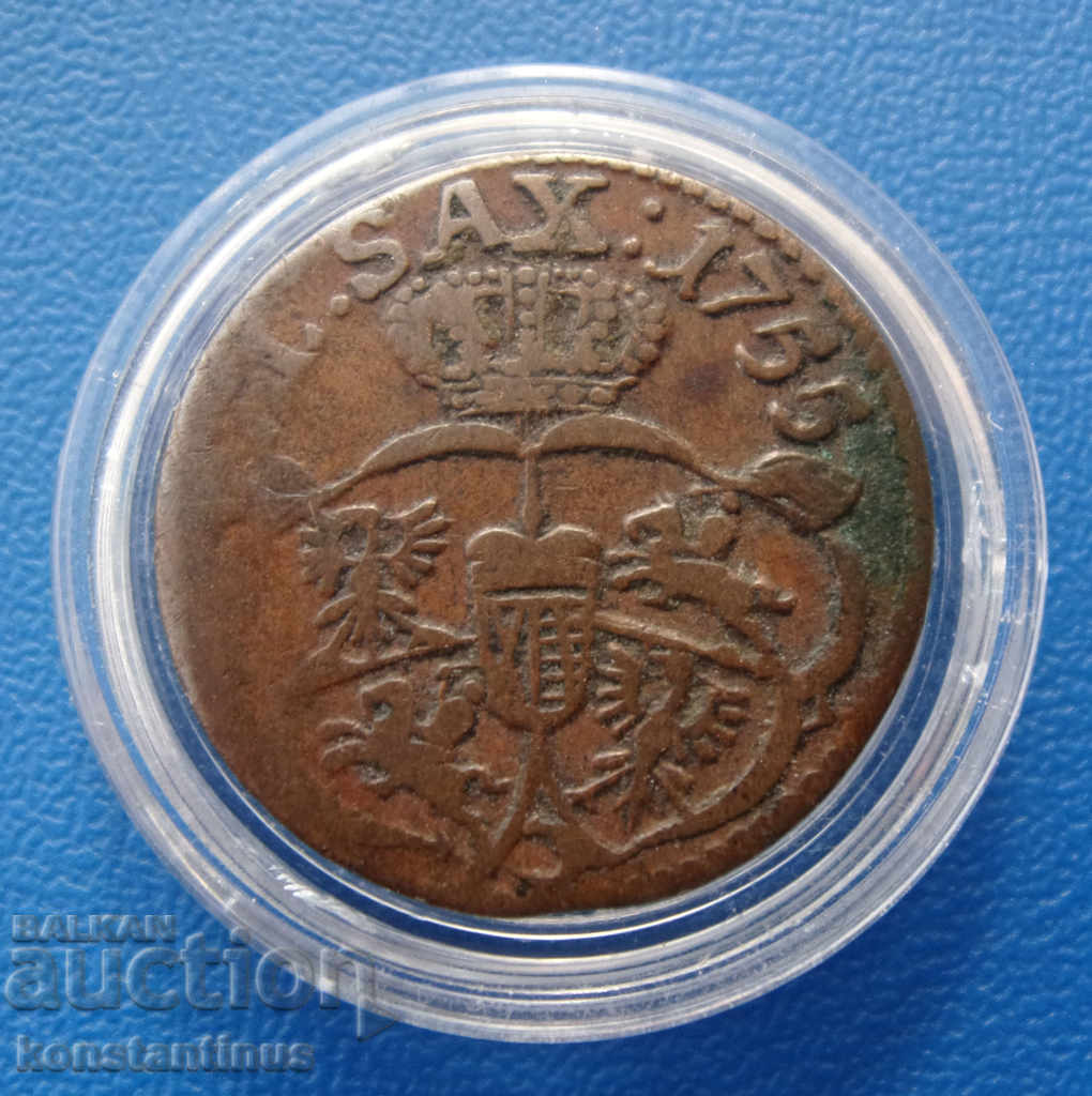 Poland August III 3 Solid 1755 Rare