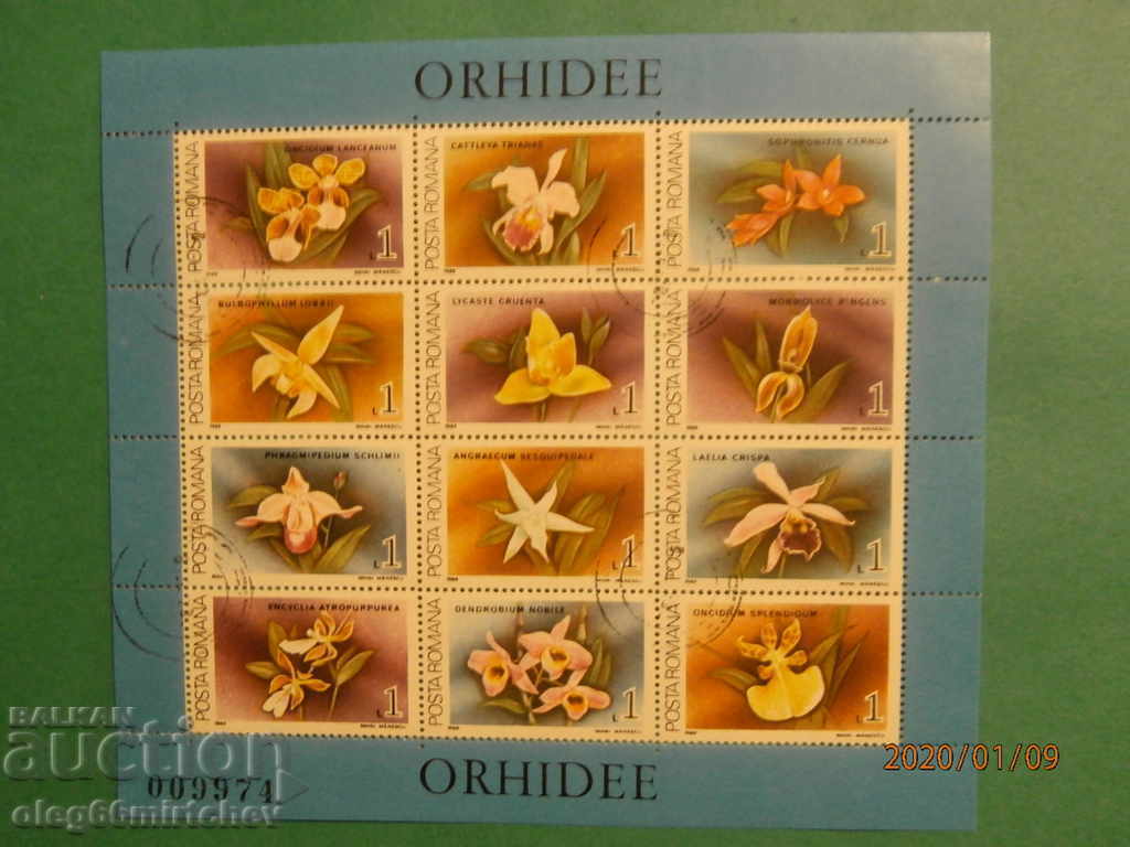 Romania 1988 ORCHIDS - destroyed Mi. No. bl.249