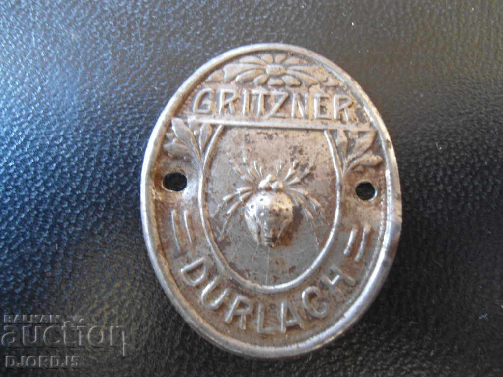 Emblem from an old sewing machine "GRITZNER" with price 5.00 BGN | € 2.56 Emblem from an old sewing machine "GRITZNER" with price 5.00 BGN | € 2.56