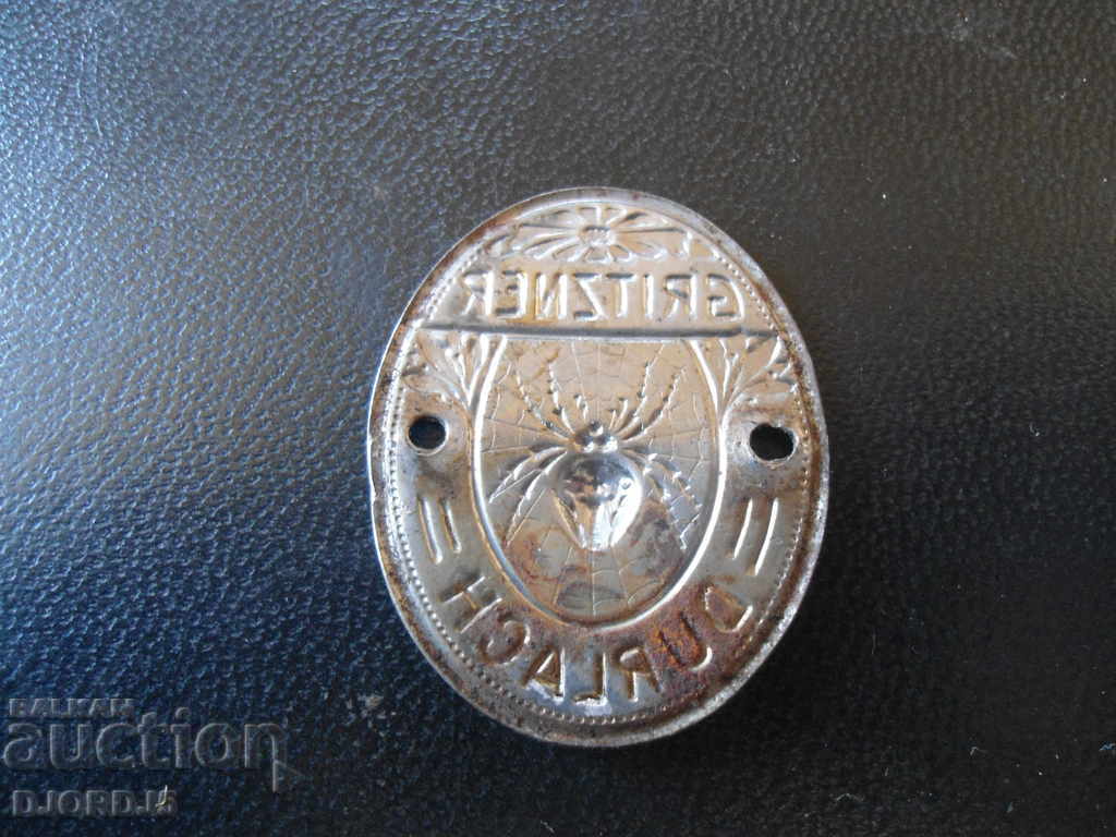 Auction Emblem from an old sewing machine "GRITZNER" Auction Emblem from an old sewing machine "GRITZNER"