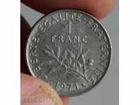 1971 1 FRANC FRANK COIN FRANTA
