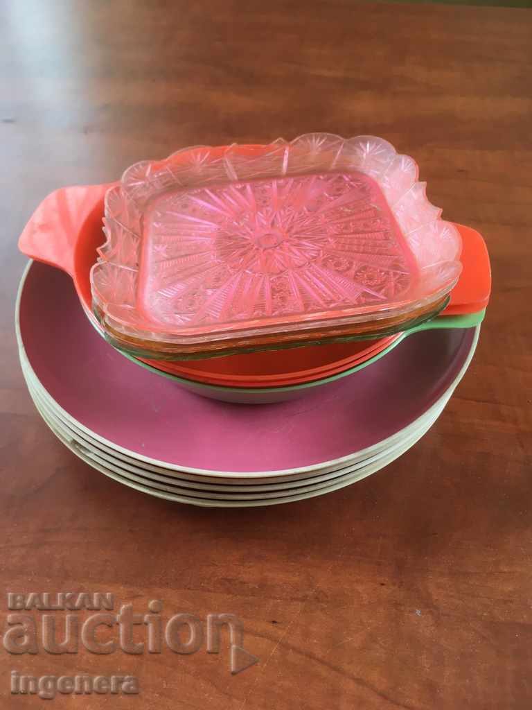 COURT UTENSILS PLATE BOWL SALATIER TOURIST PLASTIC - 5 COURT UTENSILS PLATE BOWL SALATIER TOURIST PLASTIC - 5