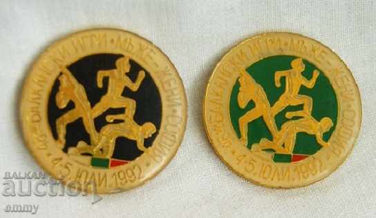 Insigna Atletism Jocurile Balcanice Bărbați și Femei, Sofia 1992