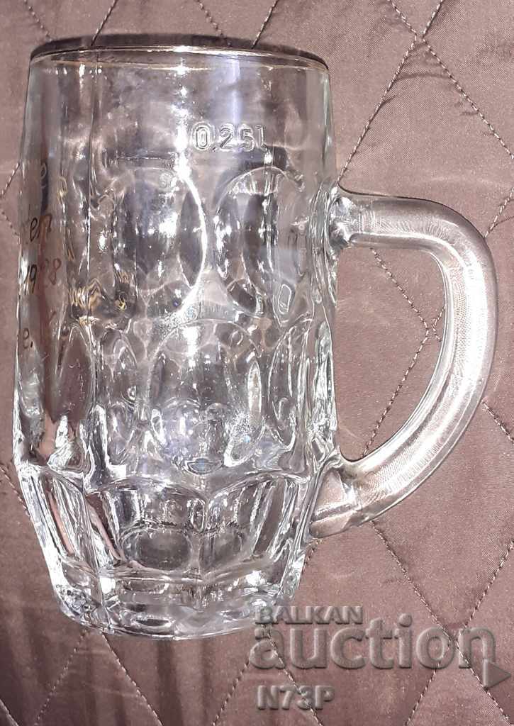 GLASS. HALBA. C.N.G. 1928 BEER. with price 7.00 BGN | € 3.58 GLASS. HALBA. C.N.G. 1928 BEER. with price 7.00 BGN | € 3.58