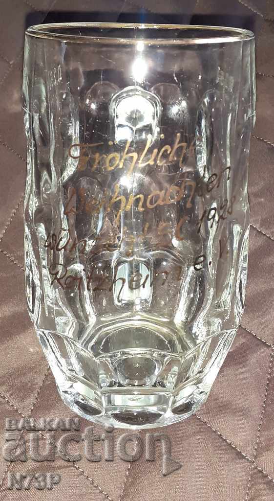 GLASS. HALBA. C.N.G. 1928 BEER.