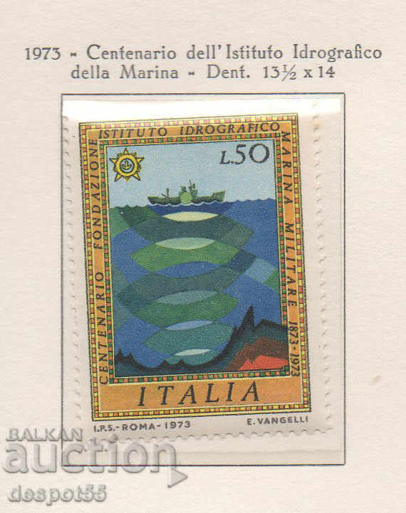 1973. Italia. 100 de ani de la Institutul Hidrografic Naval.