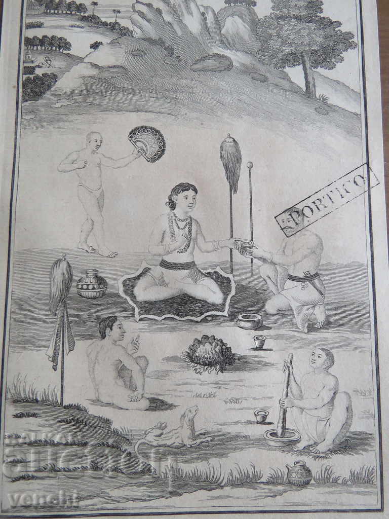 18th CENTURY - ENGRAVING - INDIA RELIGION - ORIGINAL
