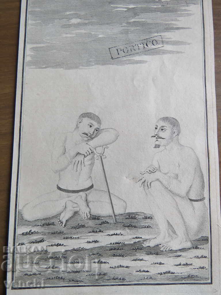 SECOLUL XVIII - GRAVURĂ - INDIA RELIGIE - ORIGINAL +
