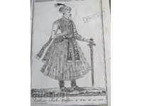 18th CENTURY - ENGRAVING - INDIA CLOTHES RULERS - ORIGINAL