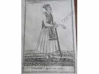 SECOLUL XVIII - GRAVURĂ - INDIA ÎMBRĂCĂMINTE CONDUCĂTORI - ORIGINAL +