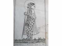 SECOLUL XVIII - GRAVURĂ - INDIA ÎMBRĂCĂMINTE CONDUCĂTORI - ORIGINAL +
