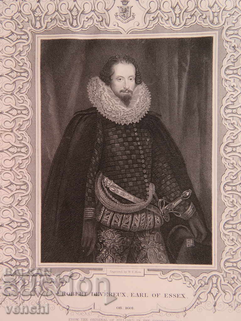 1835 - GRAVURĂ - Robert Devereux - ORIGINAL + cu preț € 19.99 | 39.10 BGN 1835 - GRAVURĂ - Robert Devereux - ORIGINAL + cu preț € 19.99 | 39.10 BGN