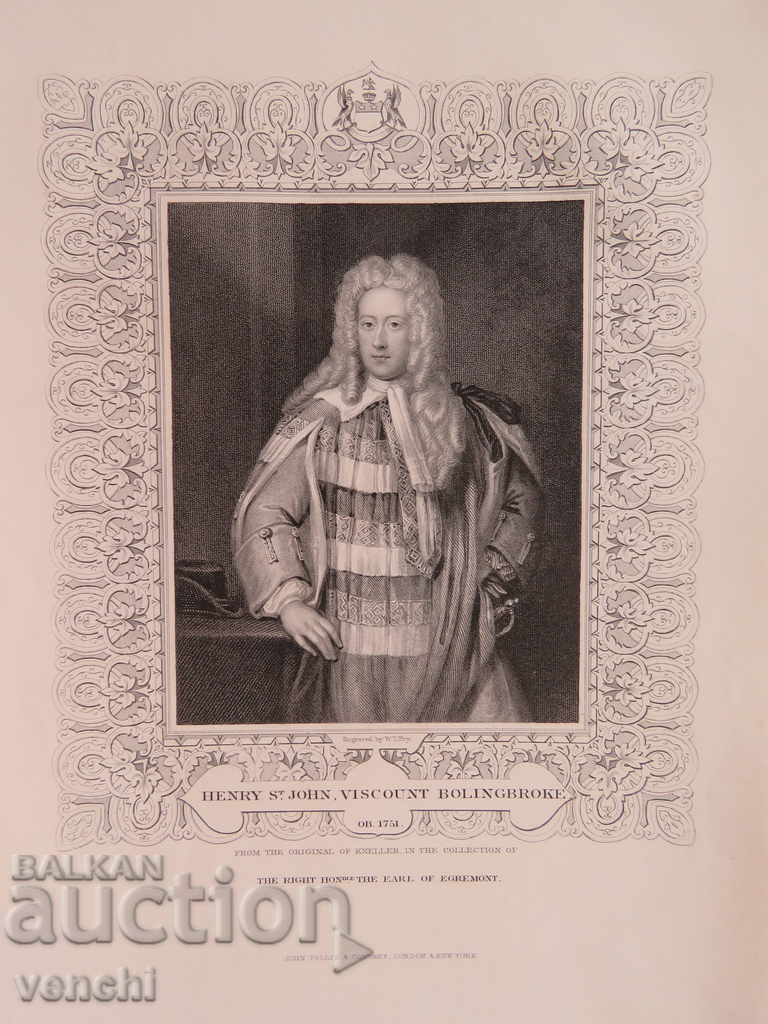 1869 - ENGRAVING - Henry St. John - ORIGINAL with price 29.99 BGN | € 15.33 1869 - ENGRAVING - Henry St. John - ORIGINAL with price 29.99 BGN | € 15.33