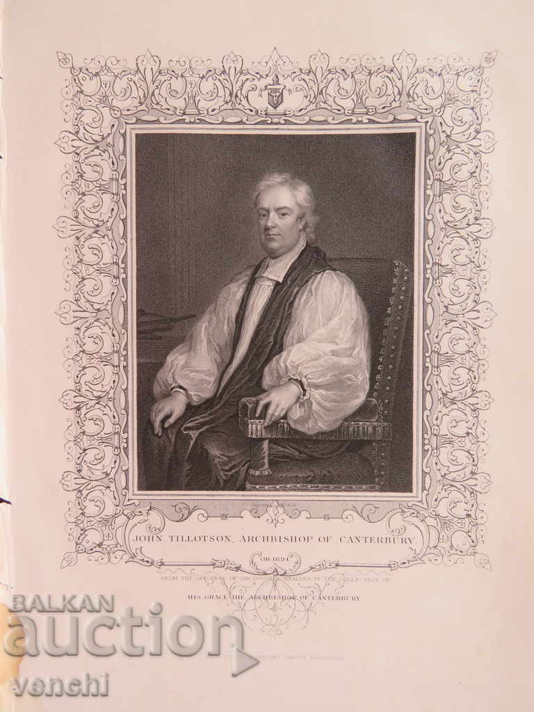 1869 - GRAVURĂ - John Tillotson - ORIGINAL + cu preț € 15.99 | 31.27 BGN 1869 - GRAVURĂ - John Tillotson - ORIGINAL + cu preț € 15.99 | 31.27 BGN