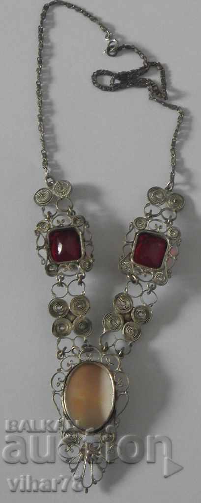 OLD CAMELIA NECKLACE - 7