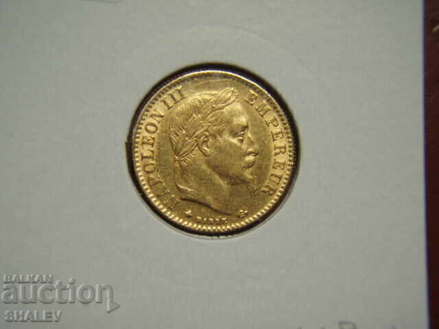 10 franci 1868 A Franța (10 franci Franța) - XF/AU (aur) - 5 10 franci 1868 A Franța (10 franci Franța) - XF/AU (aur) - 5