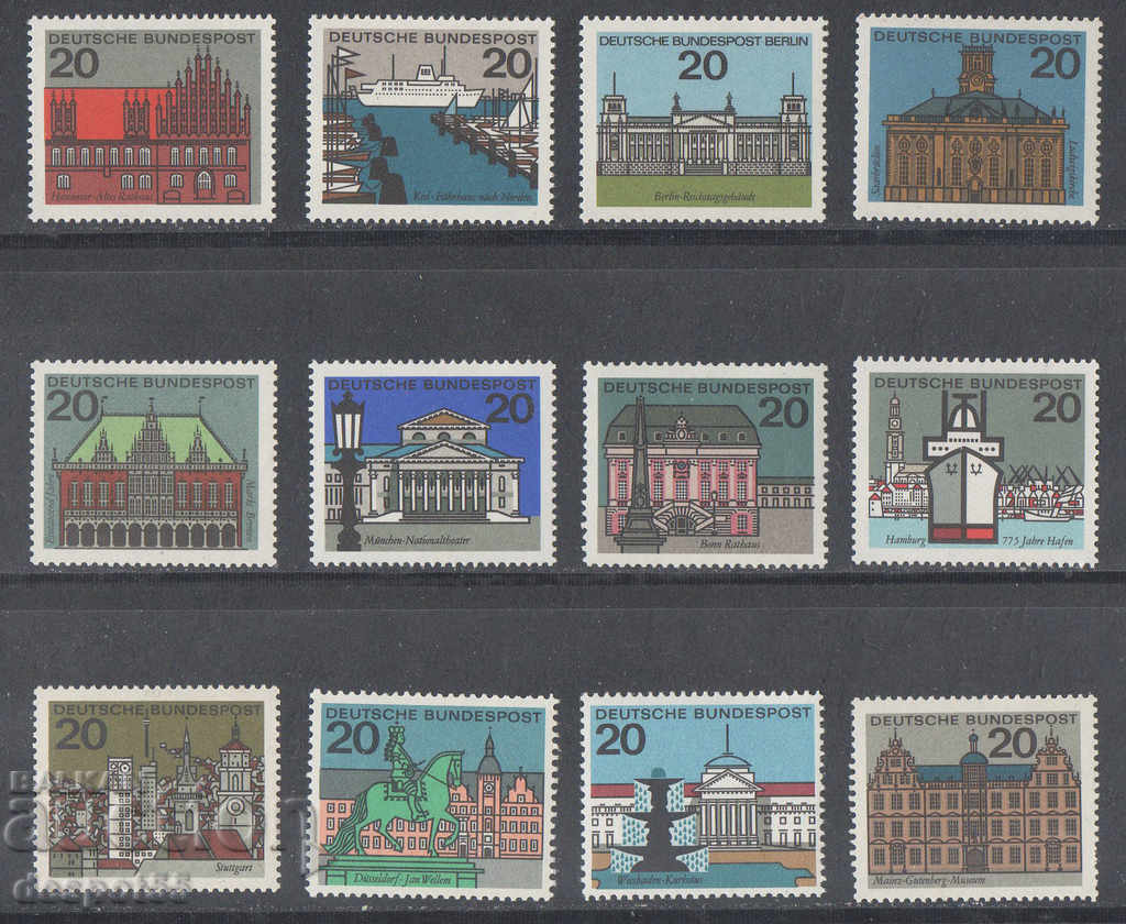 1964-65. ГФР. Германски градове, столици на провинции.