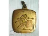 Медал знак ски слалом спускане , бронз