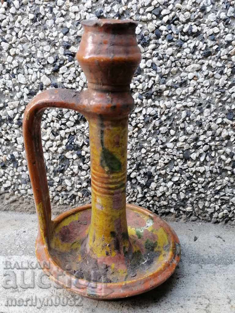 Old ceramic candlestick candle with price 69.00 BGN | € 35.28 Old ceramic candlestick candle with price 69.00 BGN | € 35.28