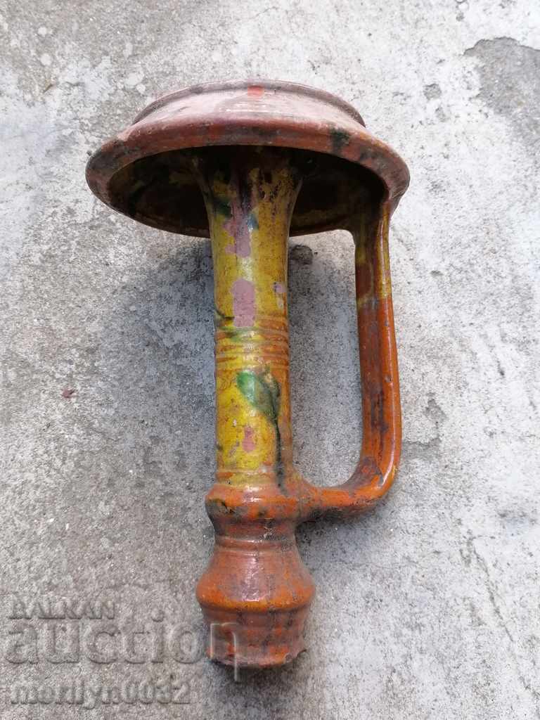 Auction Old ceramic candlestick candle Auction Old ceramic candlestick candle