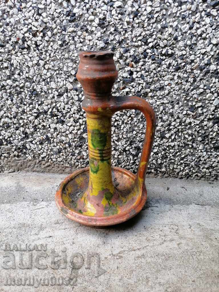 Old ceramic candlestick candle - 6 Old ceramic candlestick candle - 6