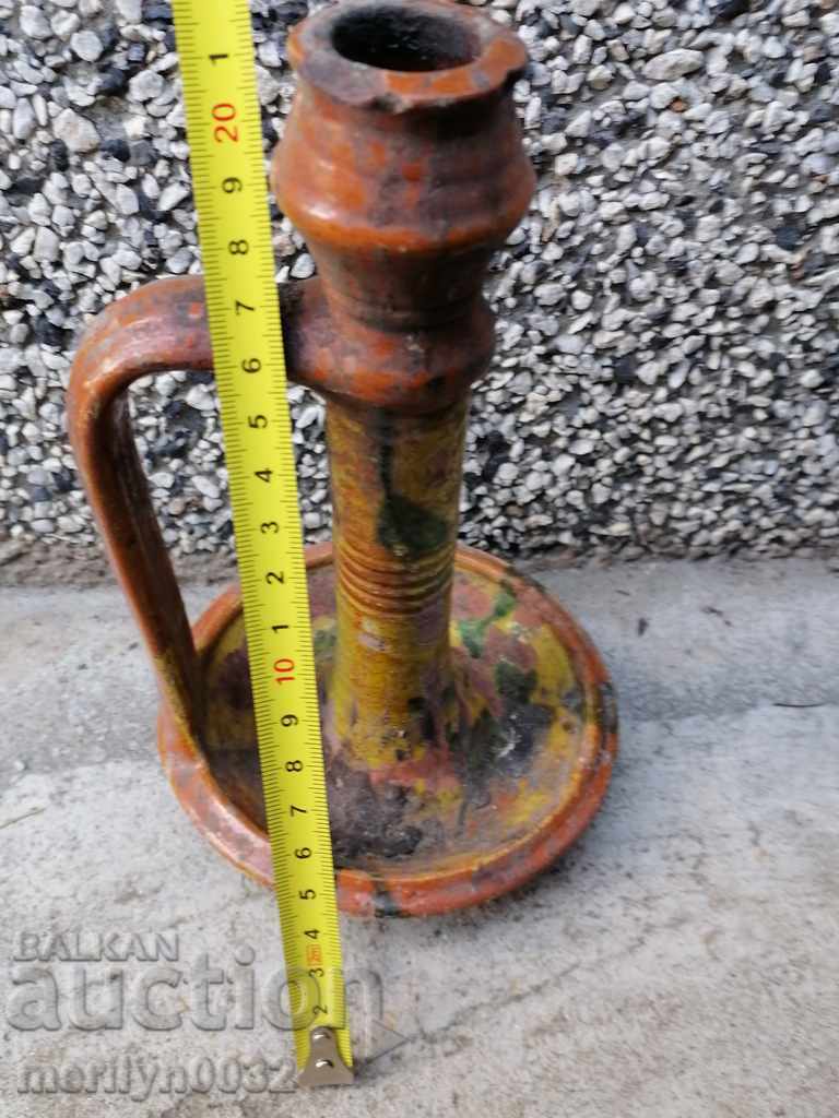 Old ceramic candlestick candle - 7 Old ceramic candlestick candle - 7