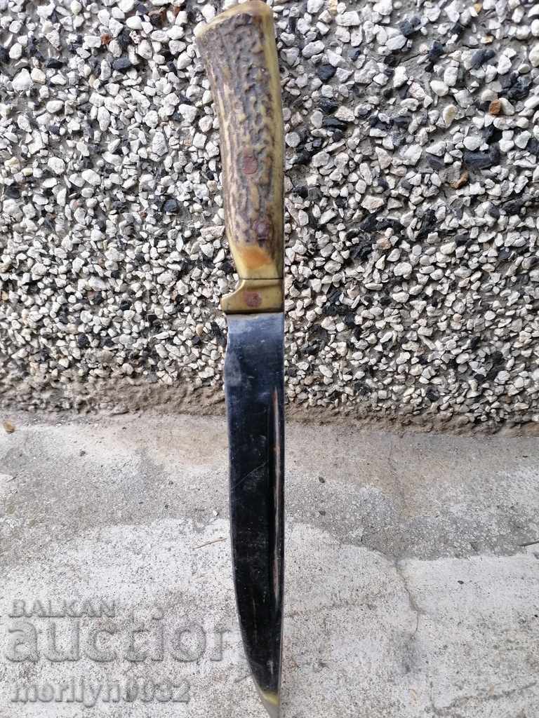 Old hunting knife with antler handle - 5 Old hunting knife with antler handle - 5