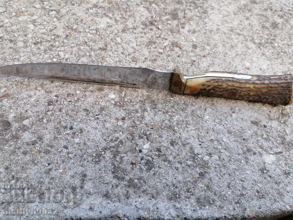 Old hunting knife with antler handle - 6 Old hunting knife with antler handle - 6