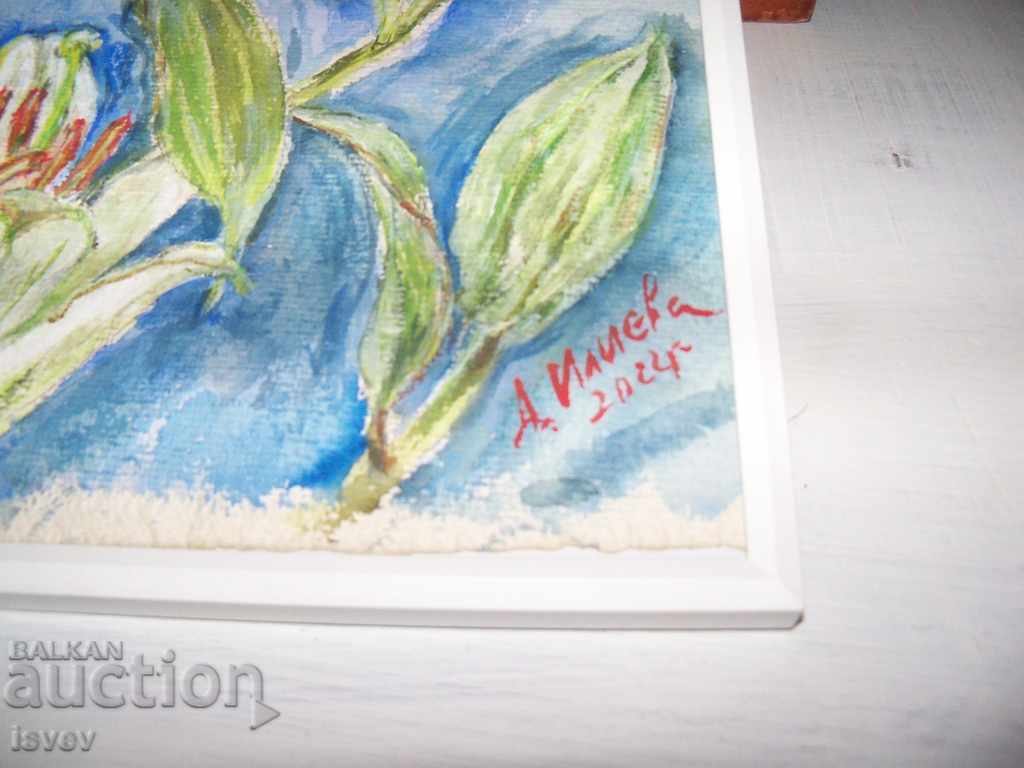 Acuarelă „Lilium” în glugă. Desislava Ilieva cu preț 43.00 BGN | € 21.99