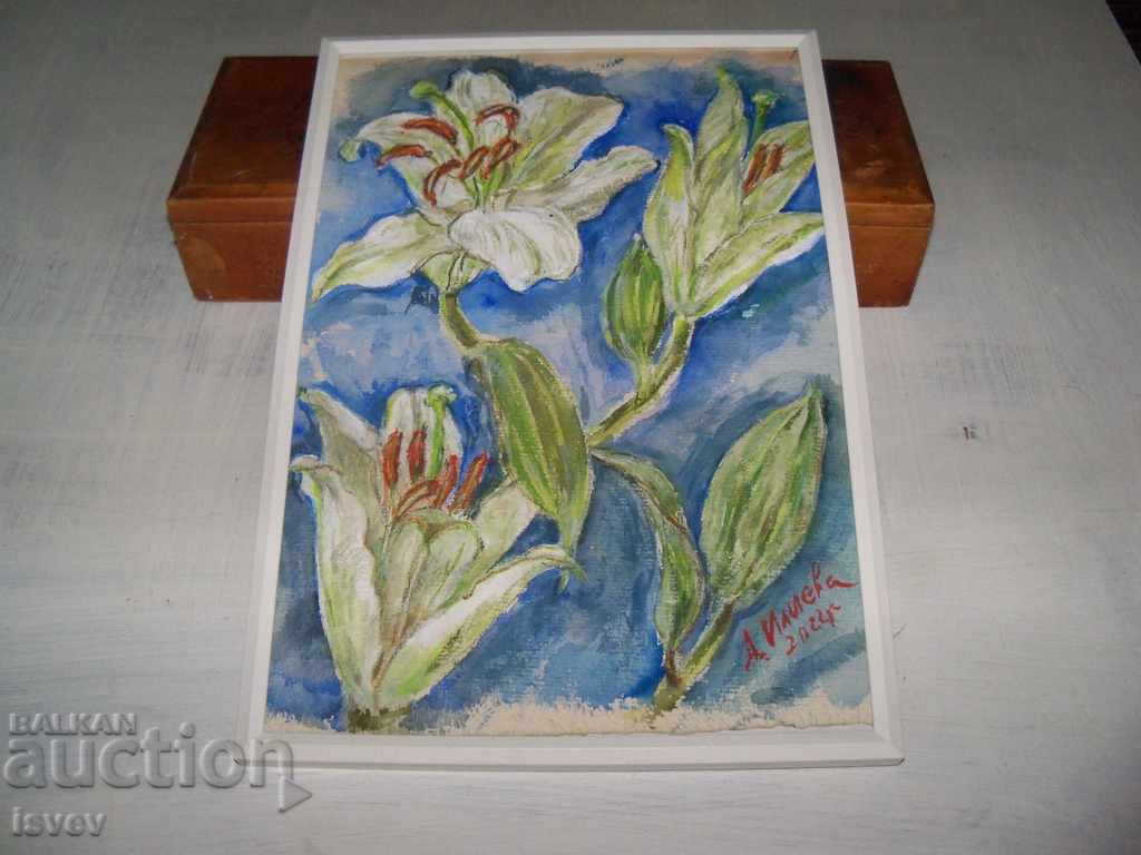 "Lilium" watercolor in hood. Desislava Ilieva