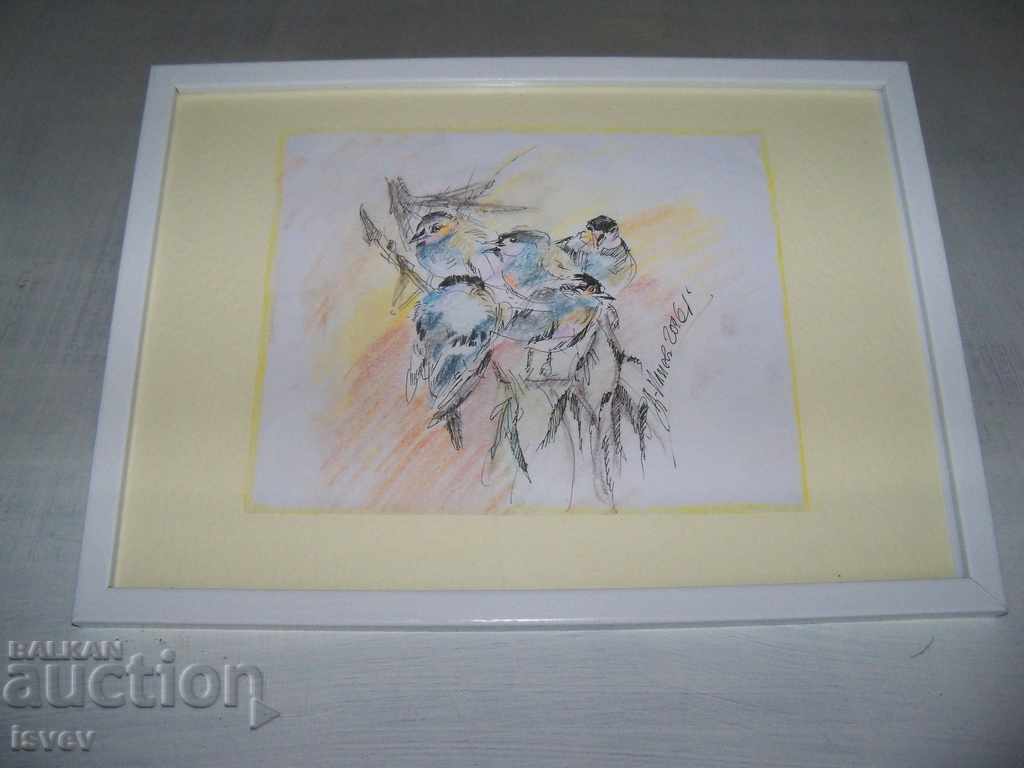 "Birds" painting by the artist Desislava Ilieva - 5 "Birds" painting by the artist Desislava Ilieva - 5