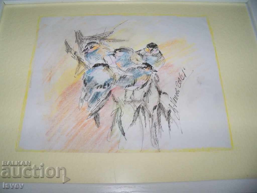 "Birds" painting by the artist Desislava Ilieva - 6 "Birds" painting by the artist Desislava Ilieva - 6