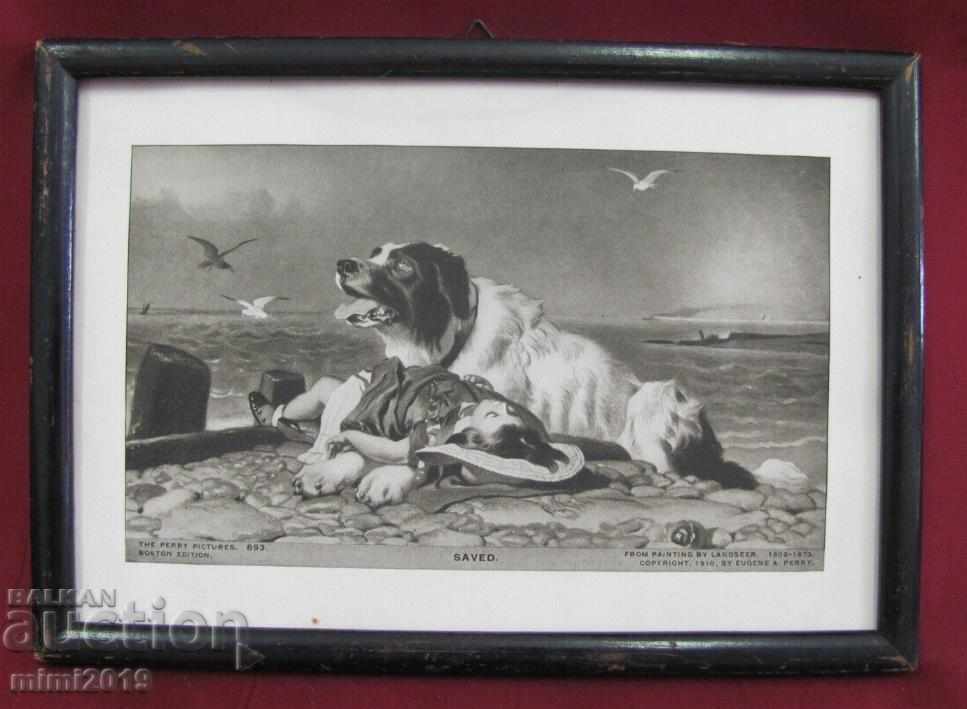1910г. Арт Реал Фото Снимка на Картина LANDSEER-1870г.