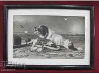 1910 Art Real Photo Picture of Painting LANDSEER-1870.