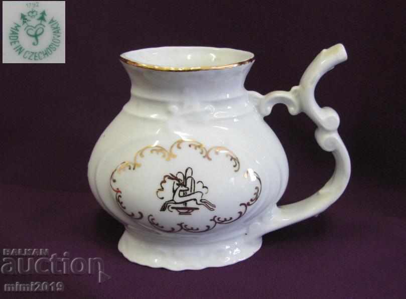 Vinci Porcelain Feeder Czechoslovakia Marked
