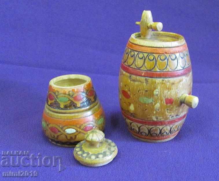 Vintage Folk Art Wooden Mini Souvenirs - 5