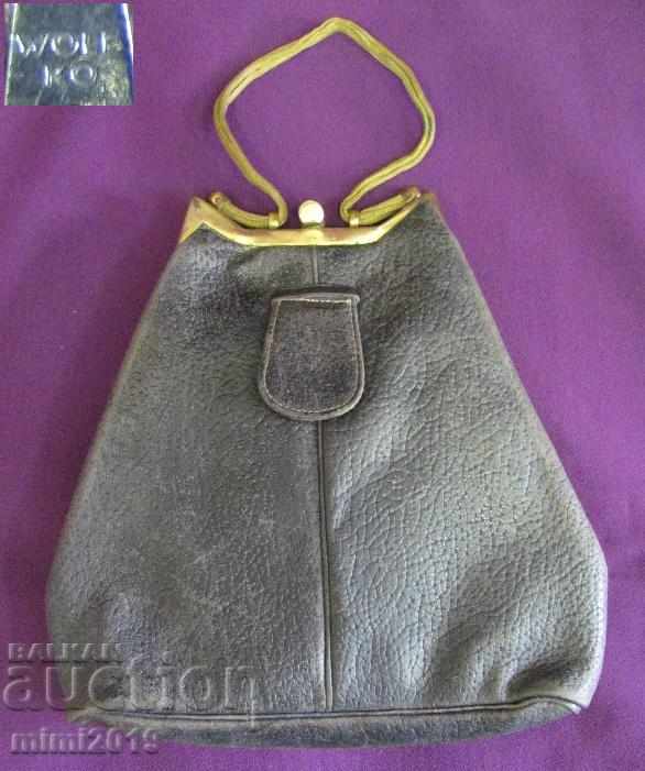 Γυναικεία δερμάτινη τσάντα 30s Vintage
