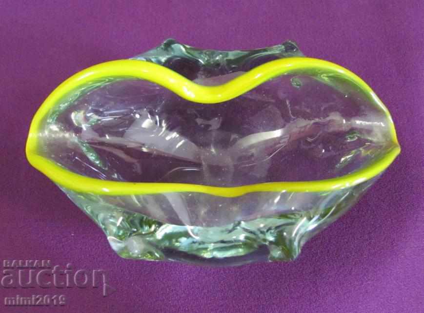 Delivery of Screw Crystal Morano Glass Ashtray Delivery of Screw Crystal Morano Glass Ashtray