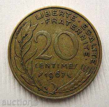 Franța 20 centime 1967 / Franta 20 Centimes 1967