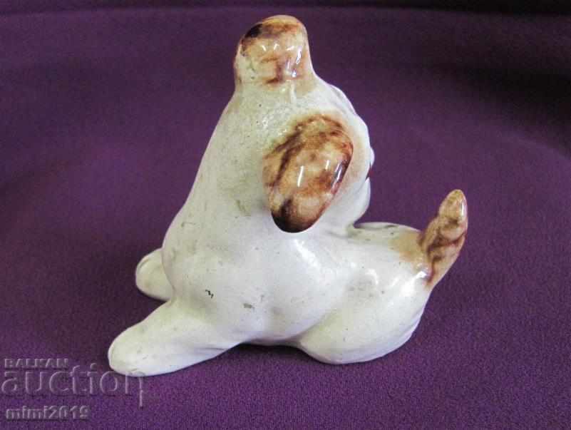 Auction Old Porcelain Figurine Dog Auction Old Porcelain Figurine Dog