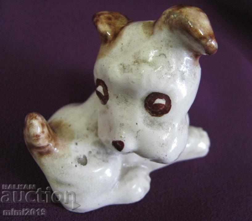 Old Porcelain Figurine Dog - 6 Old Porcelain Figurine Dog - 6