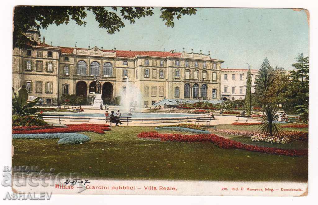 Италия - Милано /старa-пътувала 1907/