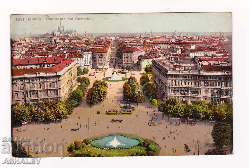 Италия - Милано /старa-пътувала 1911/