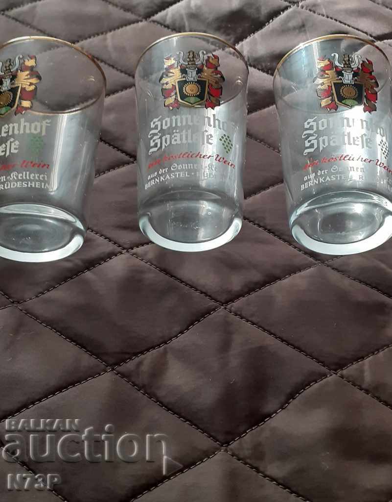 OLD CUPS 3PCS. COLLECTION. WINE. - 6 OLD CUPS 3PCS. COLLECTION. WINE. - 6