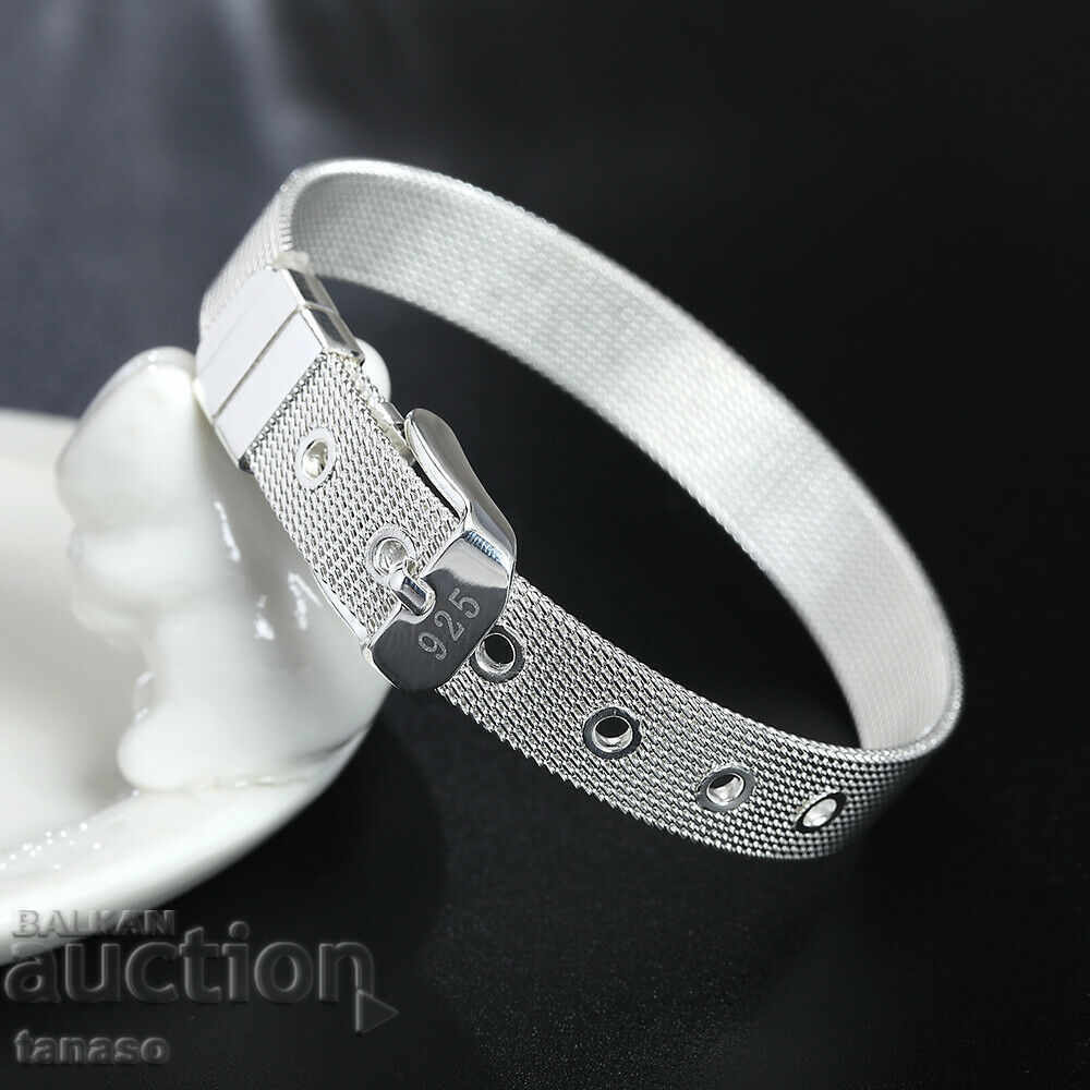 Silver-plated bracelet-strap - 5 Silver-plated bracelet-strap - 5