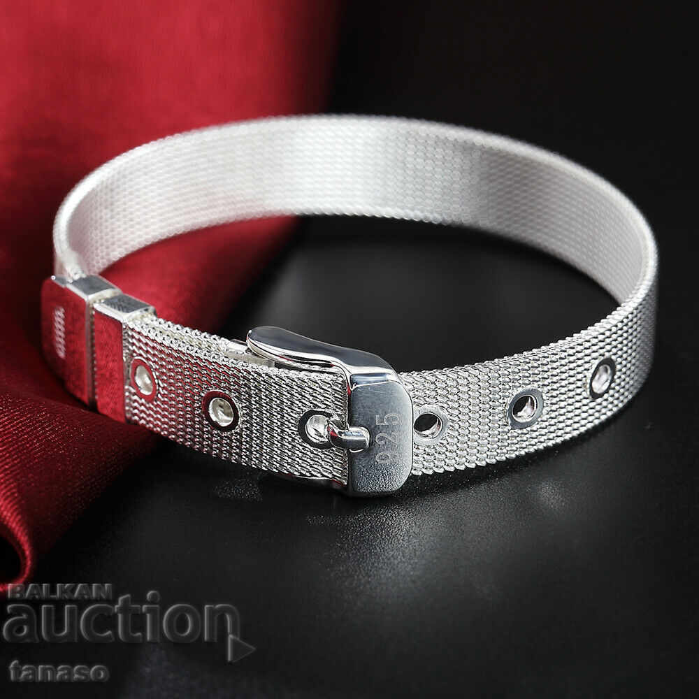 Silver-plated bracelet-strap - 6 Silver-plated bracelet-strap - 6